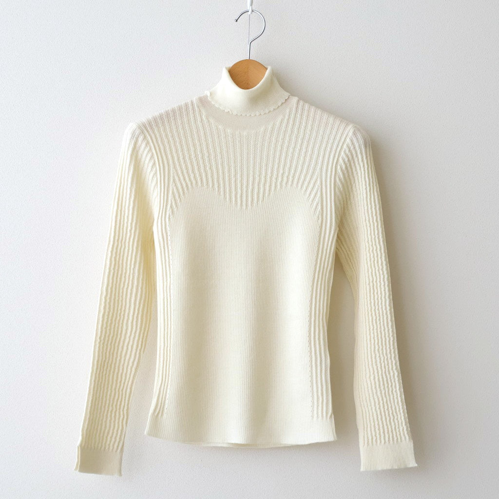 存在すること：Turtleneck sweater #ivory [13241-13308]