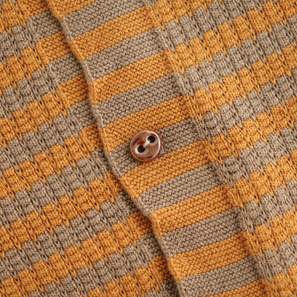 Stripe Cardigan #Beige x Orange [Oni067]