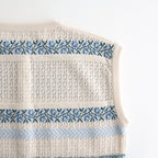 Flower Jacquard Knit Vest #Off white [261806]