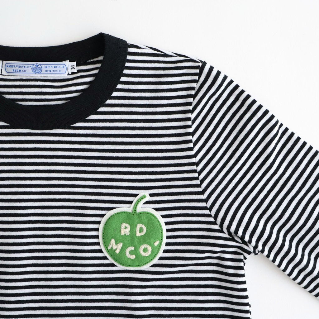 G.B. L/T SHIRT APPLE PATCH #Black Thin [no.8030]