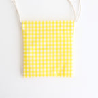 Drawstring bag POCHETTE #GINGHAM YELLOW [TMB-2137A]