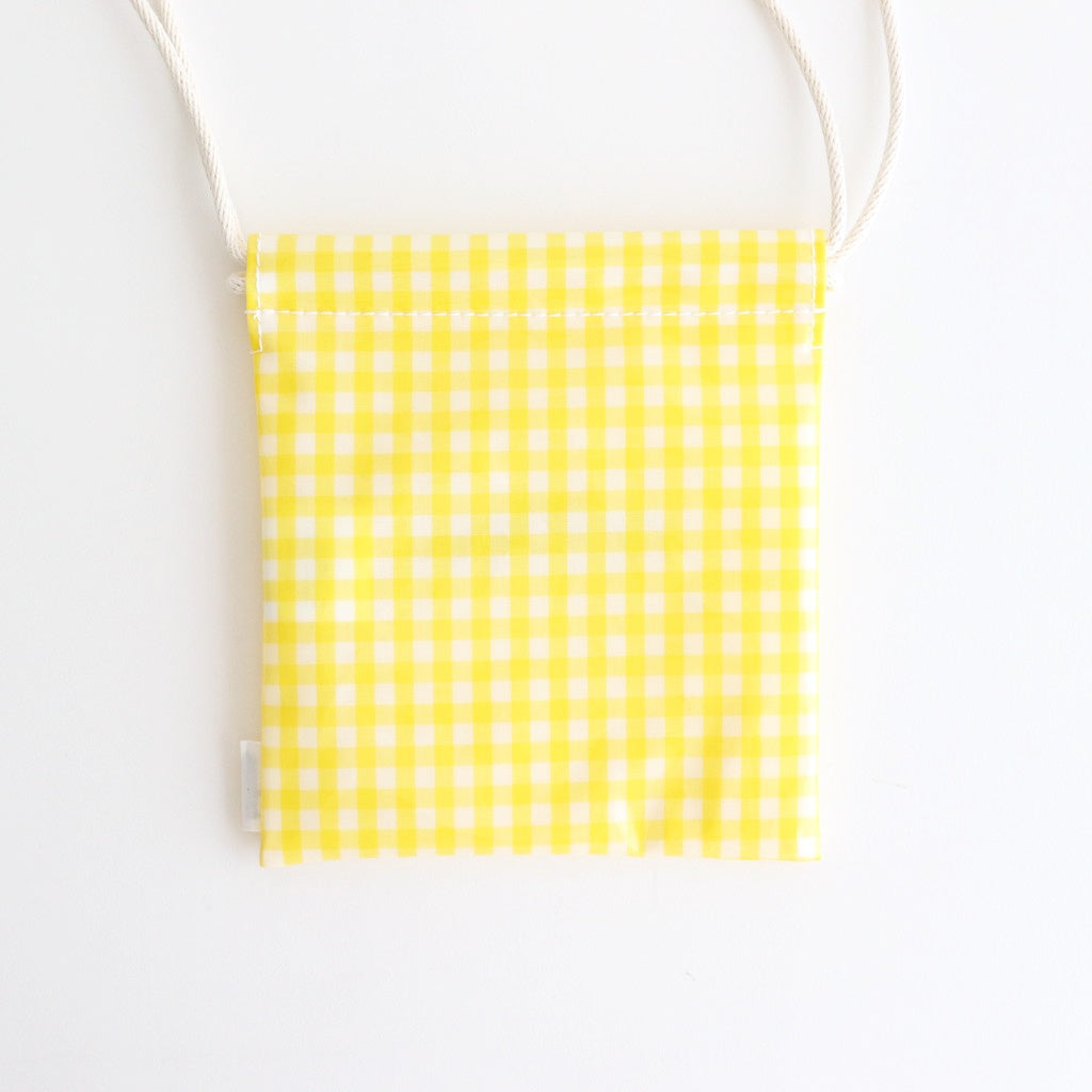 Drawstring bag POCHETTE #GINGHAM YELLOW [TMB-2137A]