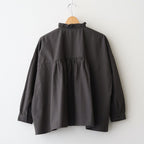 40s POPLIN PLAIN FRILL COLLAR SHIRT #9700 GREY [NSL25542]
