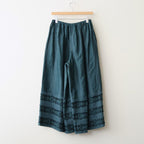 一瞬の花：Gathered pants #abyssal blue [11261-10213]