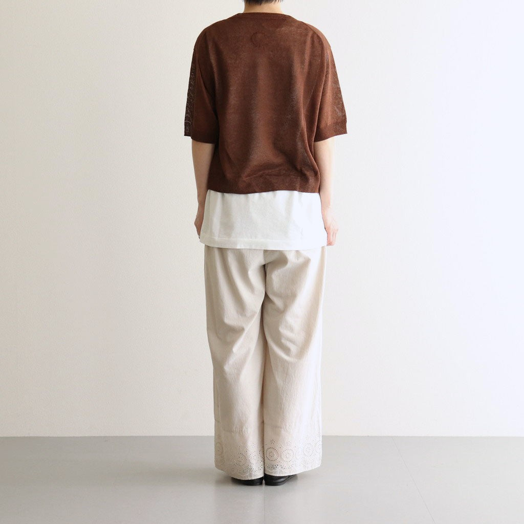 Jenner Linen Knit Crew #D.brown [A232251TK765]