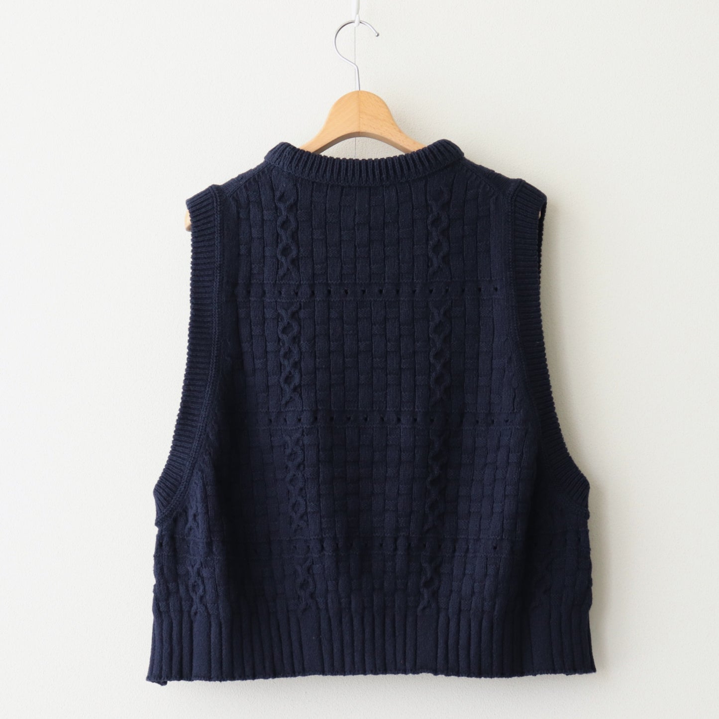 Recycled-Cotton Vest #Navy [oni059]