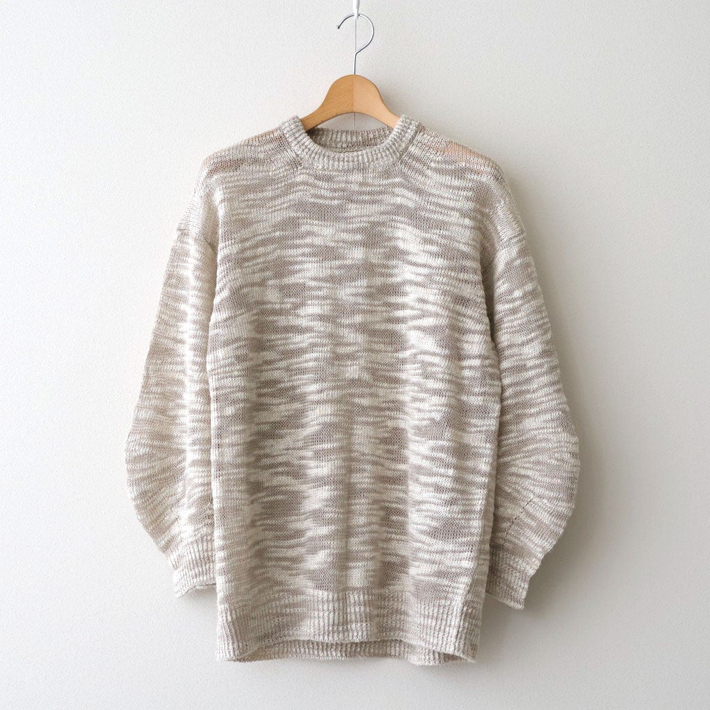 linen & silk melange slub yarn P/O #cream melange [WXSP-UW101]