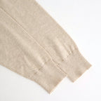 14GG 2PLY PLAIN STITCH COTTON/WOOL/CASHMERE V-NECK CARDIGAN #8100 NATURAL [GNSL25531]
