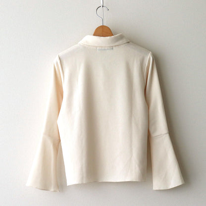 Corduroy like pullover polo #Ivory [1477-001]