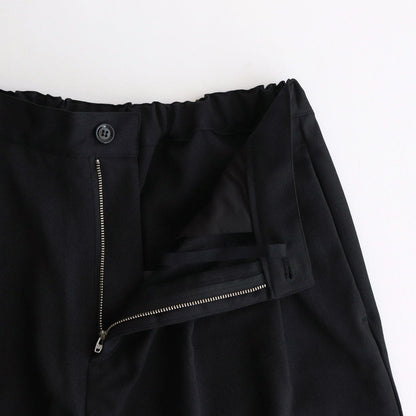 FLAVOR Wool-Like Twill Tuck Pants #Black [TS230PT082]