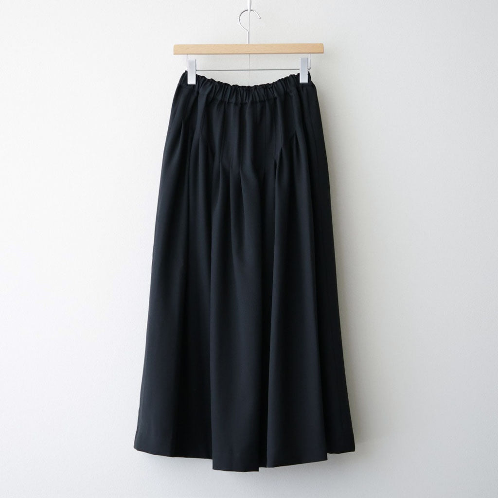 記憶の庭 Tucked skirt #Black [26F-SK042-RP]