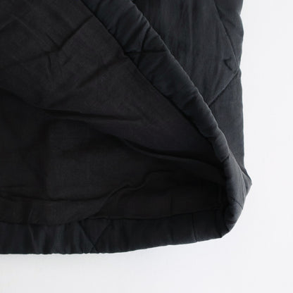 PADDED BANGALORE SILK PLAIN FRONT BUTTON SHORT COAT #9900 BLACK [NMDS25582]