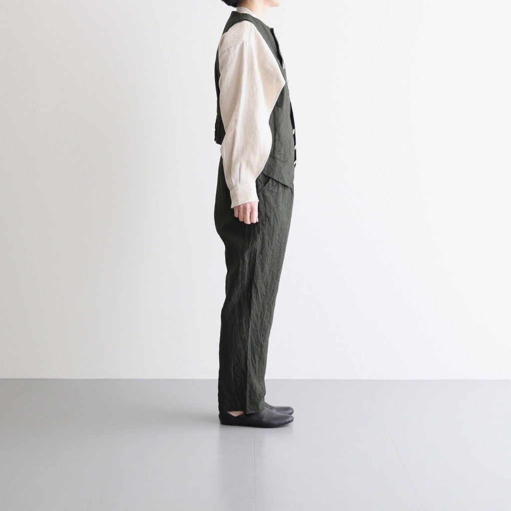 季節の夜 Poet vest #Moss green [TLF-225-ve001-Ldb]