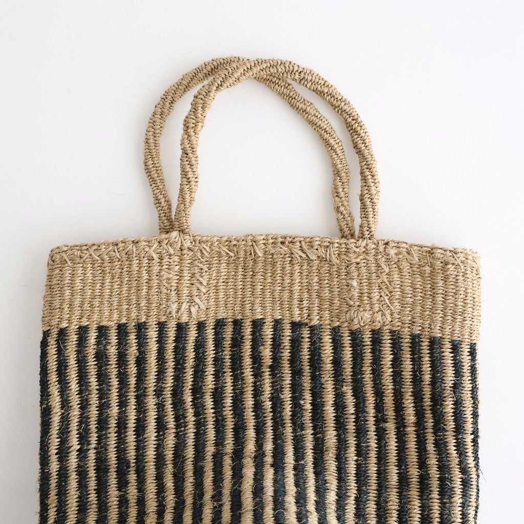 STRIPE SISAL BAG #8199 NATURAL/BLACK [ANSL2501]