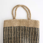 STRIPE SISAL BAG #8199 NATURAL/BLACK [ANSL2501]