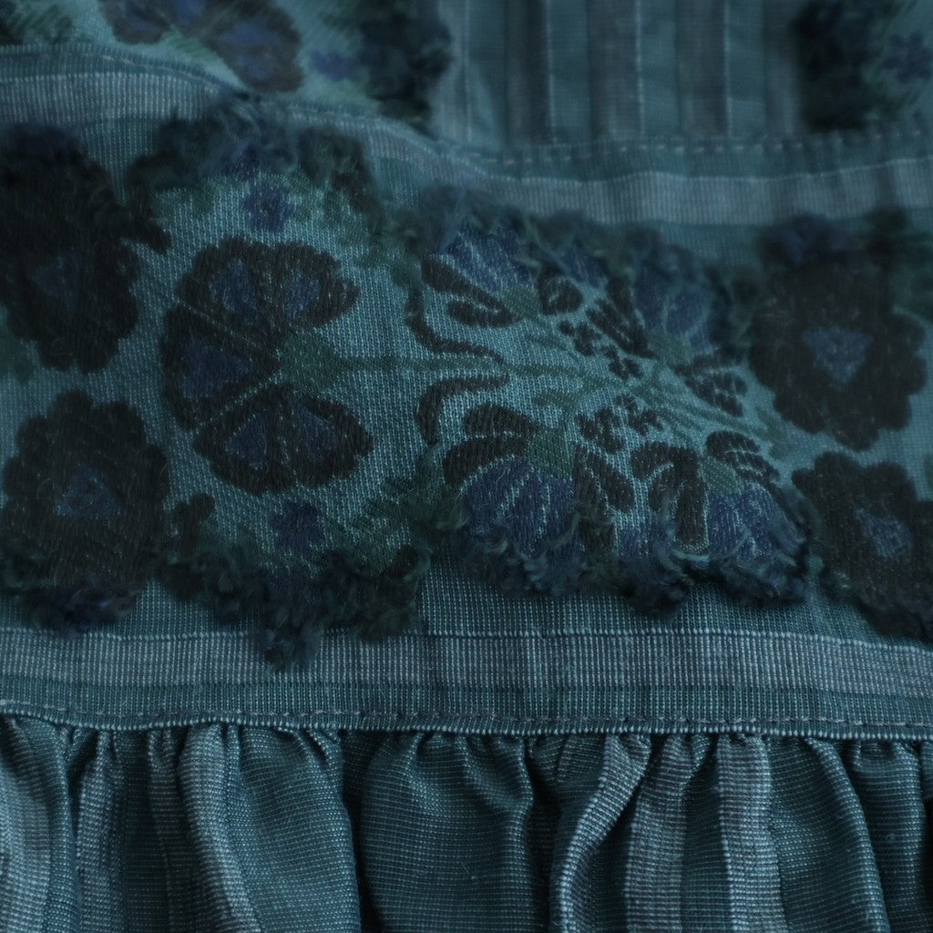 一瞬の花：Gathered dress #abyssal blue [11261-10111]