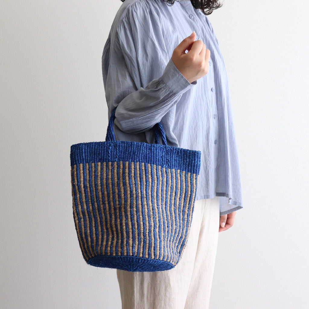 STRIPE SISAL BAG #3781 BLUE / NATURAL [ANSL2501]