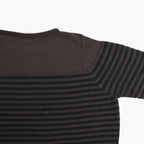 Stripe Long-sleeved Tee #Brown x Black [Oni068]