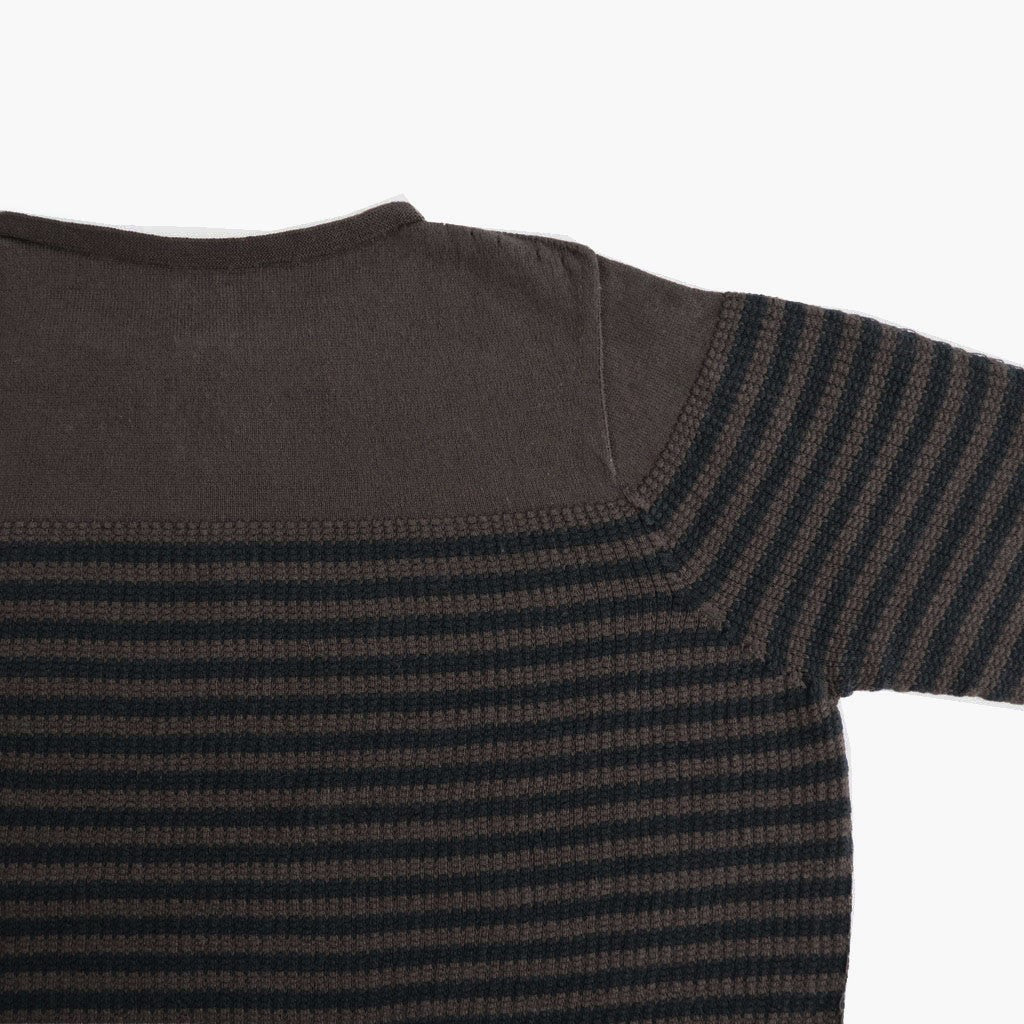 Stripe Long-sleeved Tee #Brown x Black [Oni068]