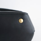 NAPPA LEATHER ONE HANDLE BAG #9900 BLACK [SVMDS2551N]