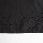 80s VOILE PLAIN WITH CUT WORK LACE EASY PANTS #9900 BLACK [INSL26345]