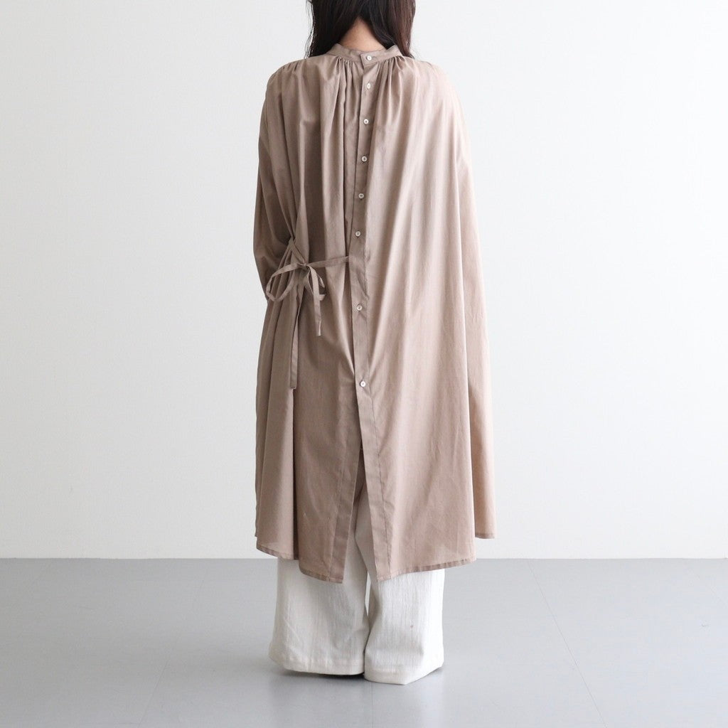 静寂の欠片 Back open garher dress #beige [TLF-126-op001-la]