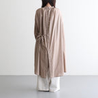 静寂の欠片 Back open garher dress #beige [TLF-126-op001-la]