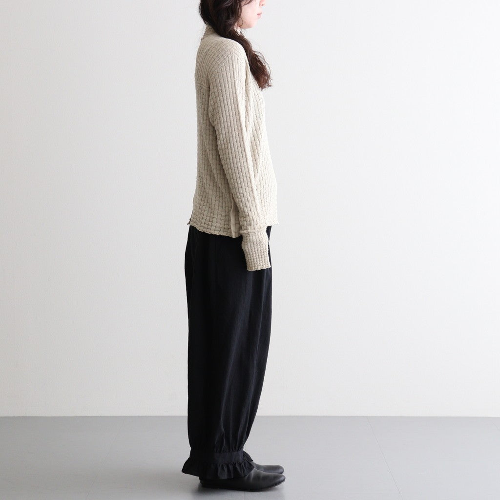 Cotton-boucle Basket Top #L.Beige [oni050]