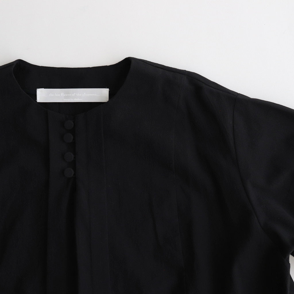 薄氷の汀 Layered tuck dress #black [TLF-125-op005-tp]