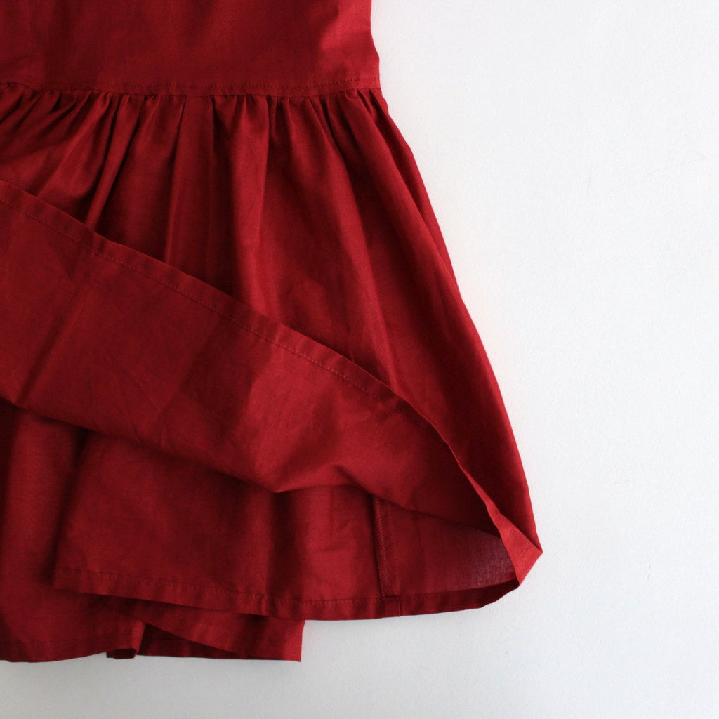 Gathered peplum blouse #Agate red [TLF-125-sh001-la]