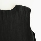 FRILL DECOLATION BUTTON BIB #Black [no.7316]