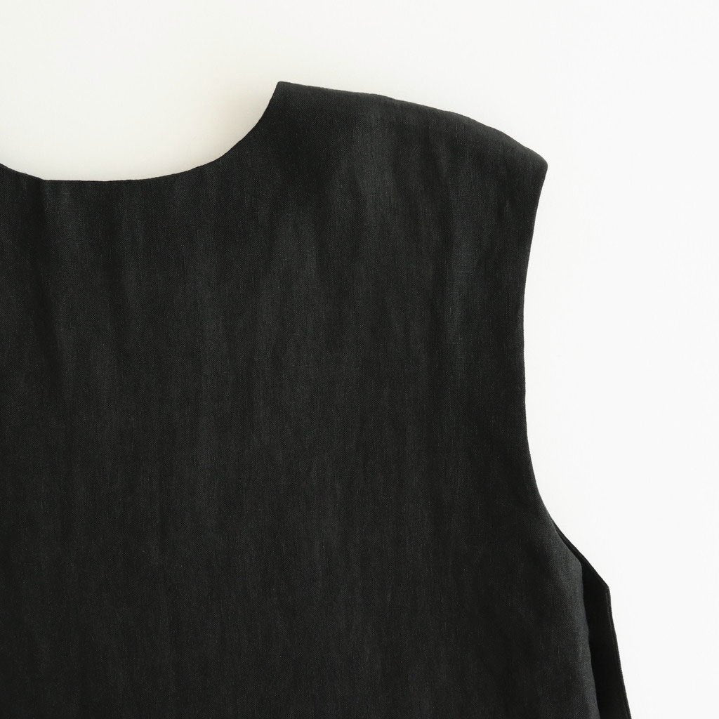 FRILL DECOLATION BUTTON BIB #Black [no.7316]