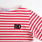 裏起毛 BORDER SPY EYE BOAT NECK PULLOVER #Pink [no.7743]