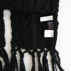 夜を紡ぐ Knitted fringe vest #black [TLF-126-hkn002]