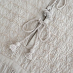 60s ORGANIC CAMBRIC WITH EMB BANDED COLLAR EMB TUNIC #9200 LT GREY [NMDS26222]