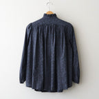 霞の空：Frilled collar blouse #dark flower [13251-10107]