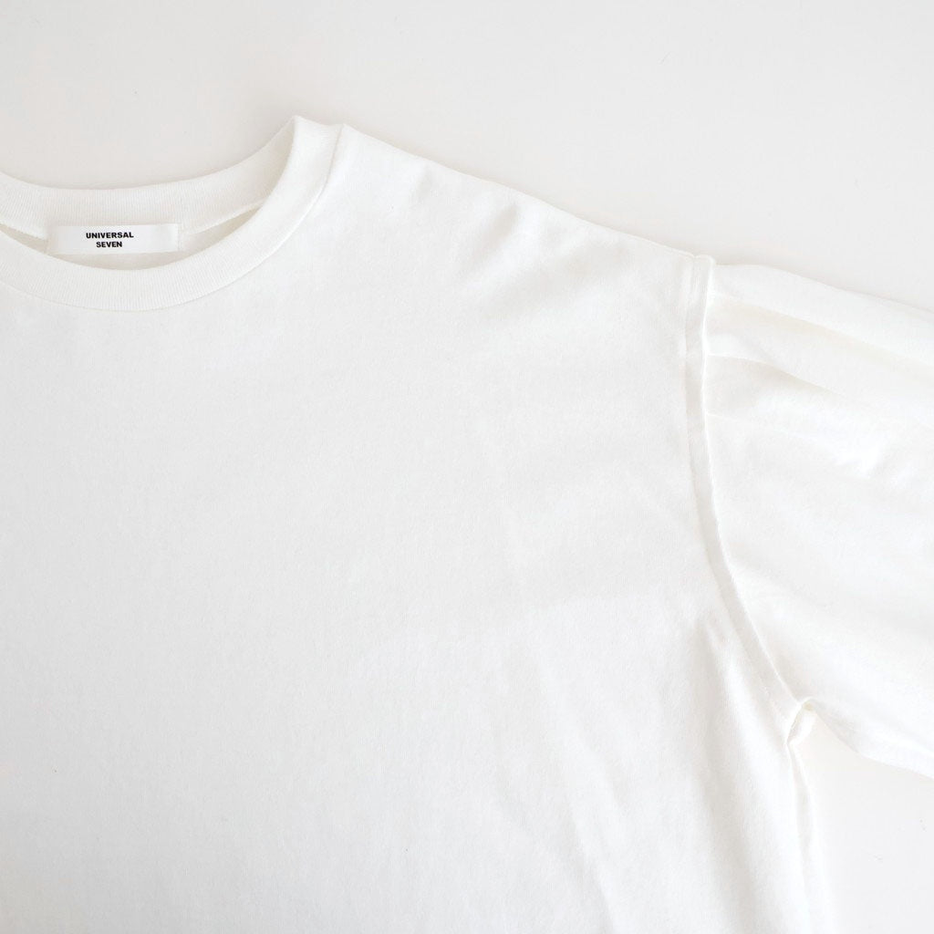 アメリカンコットン天竺 ボリュームスリーブPO #010 シロ [US260CT013]