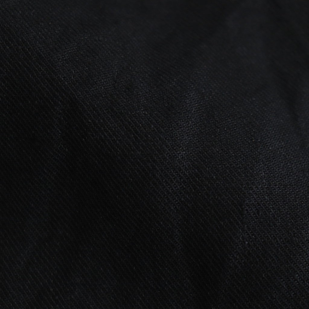 Organic Linen Twill Tuck Easy PT #Black [GT252PT006]