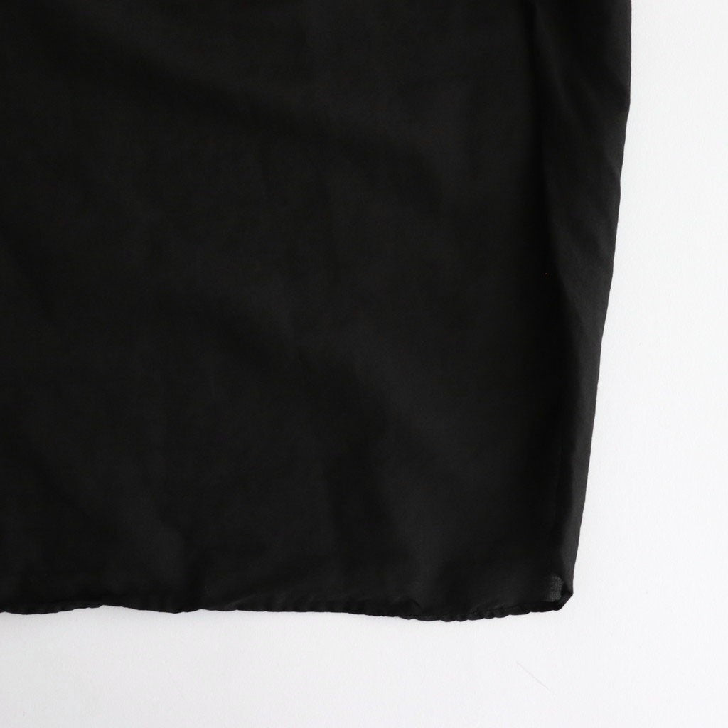 G.D COTTON SILK STAND COLLAR LONG SHIRT #Black [no.7366]