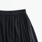80s COTTON VOILE LACE GATHERED SKIRT #9900 BLACK [NSL26093]
