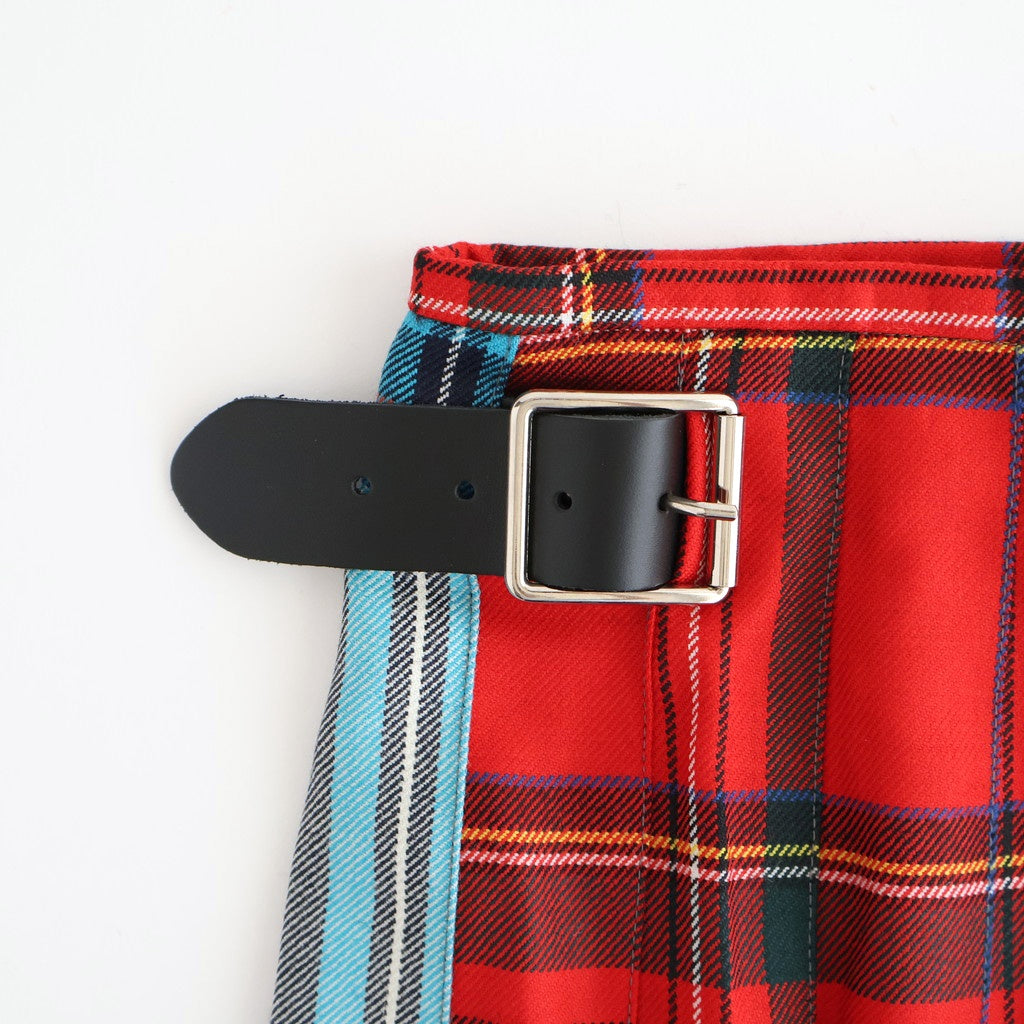 【 O'NEIL OF DUBLIN × UNFIL 】worsted wool asymmetry kilt skirt #mulch A [WVFL-UW134]