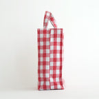 PAPER TOTE SMALL NEEDLE PUNCH #GINGHAM RED [TMB-2286H]
