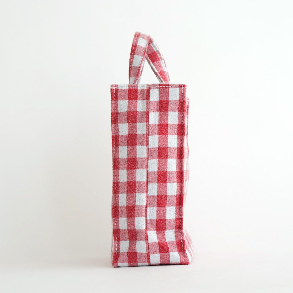 PAPER TOTE SMALL NEEDLE PUNCH #GINGHAM RED [TMB-2286H]