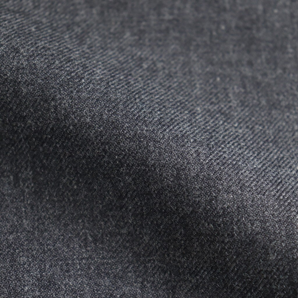 WORSTED SERGE 2TUCK WIDE EASY PANTS #9800 CHARCOAL [GNMDS2502WS]