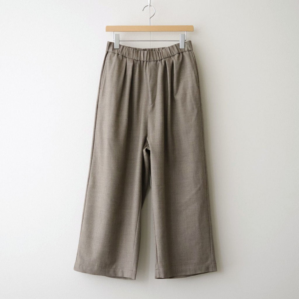 WOOL SERGE 2TUCK WIDE EASY PANTS #8300 BEIGE [GNMDS2502WS]