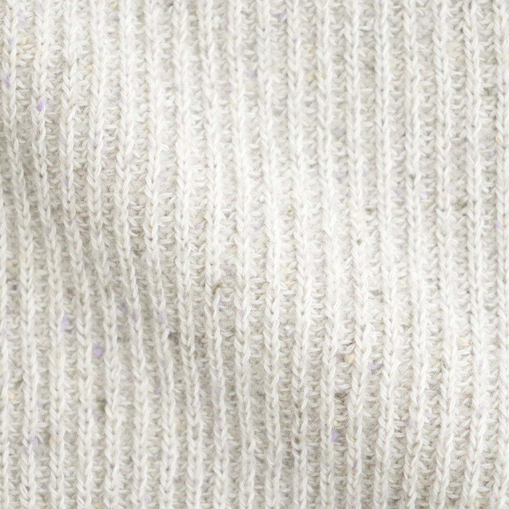 woolen cotton & silk nep wool tweed-knit pants #grayge tweed [WXFL-UW126]