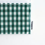 FLAT POUCH SMALL #GINGHAM GREEN [TMB-2310N]