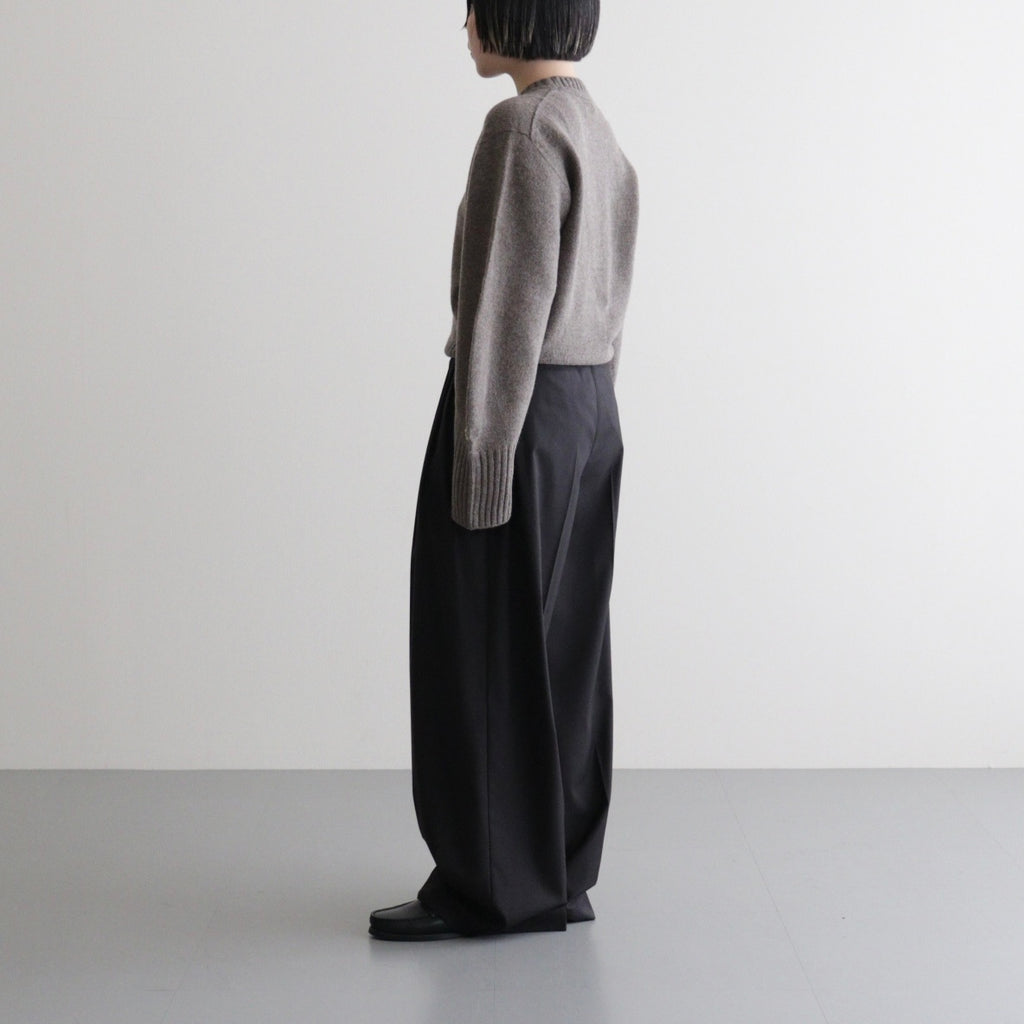 fine lambs wool crew-neck P/O #dark mocha [WVFL-UW117]