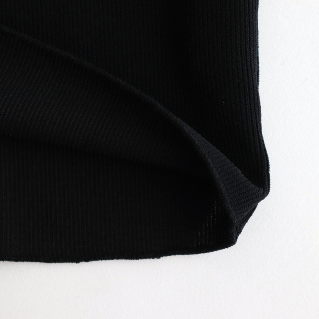 Corduroy like pullover polo #Black [1477-001]