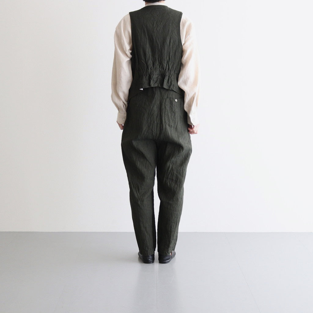季節の夜 Poet vest #Moss green [TLF-225-ve001-Ldb]